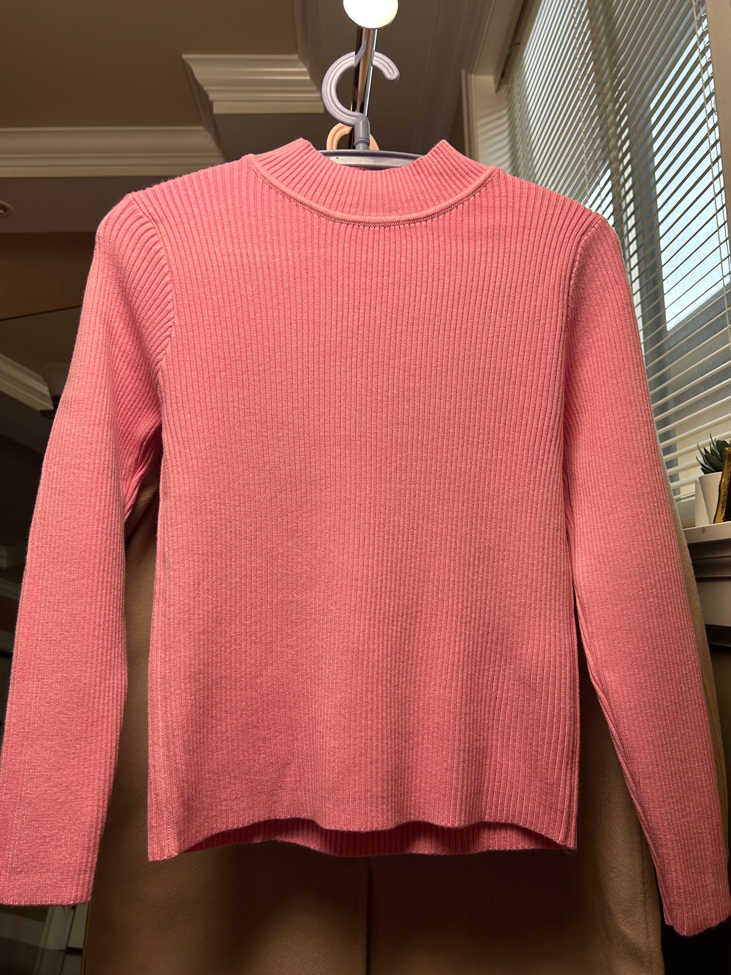 Crew-Neck Pink Sweater