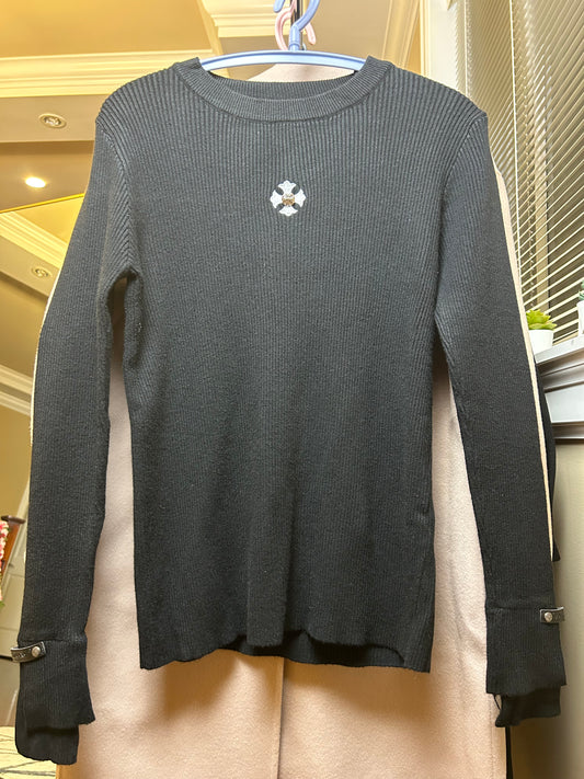 Black Sweater with embroidery in the centre